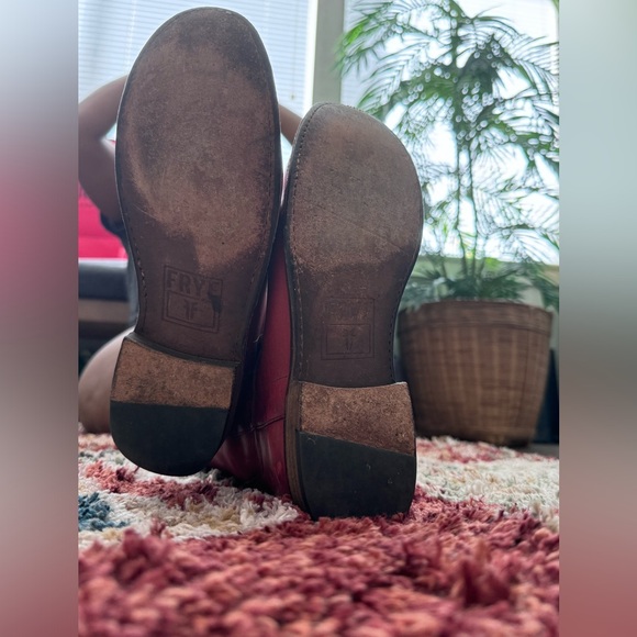 short Paige red riding Frye cowboy boots - Picture 6 of 10